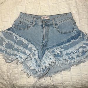 Cute western blue Jean shorts- medium! Never worn!